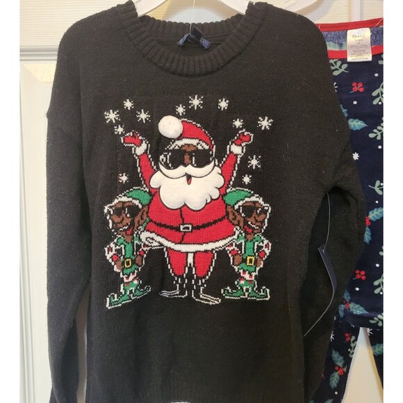 Three Peice Tahari Santa & Elves Sweater Sz 4T & Modern Kids Pajama Set Sz 3T - Picture 3 of 5